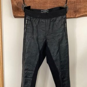 Le Chateau leather fronted leggings